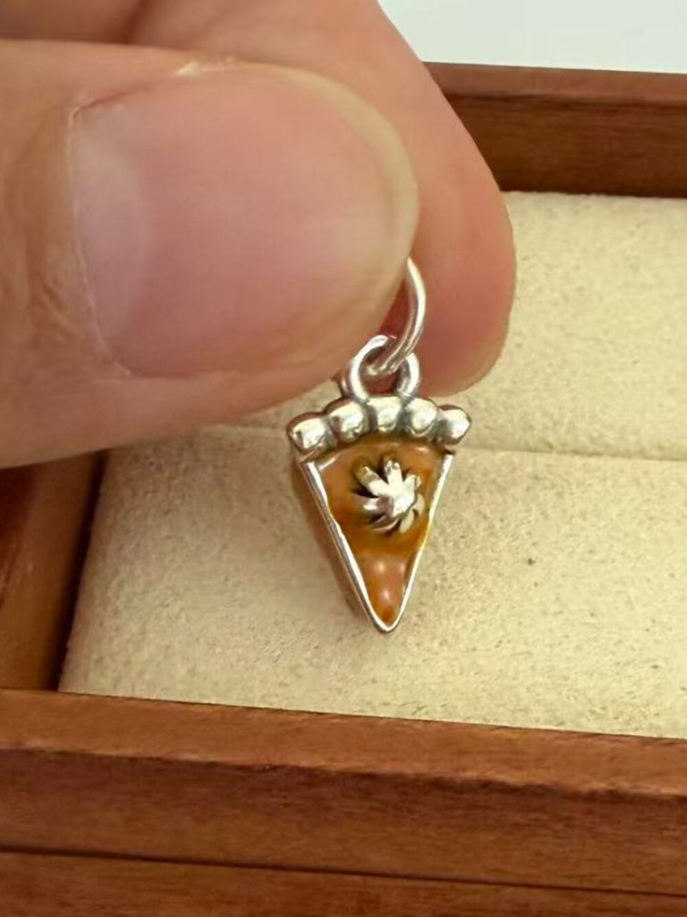 James Avery Enamel Pumpkin Pie Charm